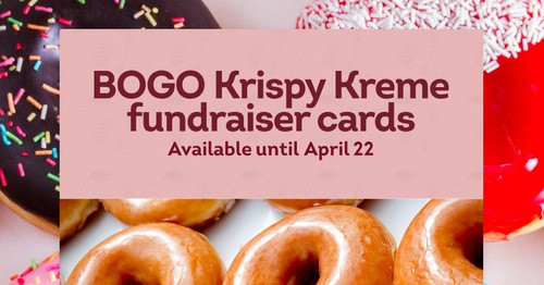 BOGO Krispy Kreme fundraiser cards