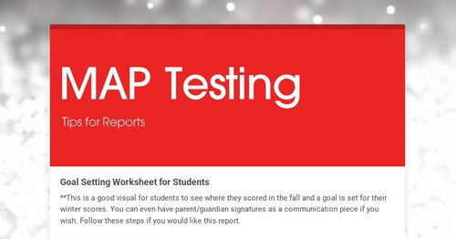 MAP Testing | Smore Newsletters