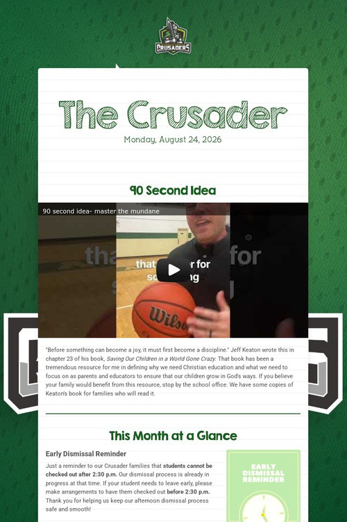 The Crusader 8/24