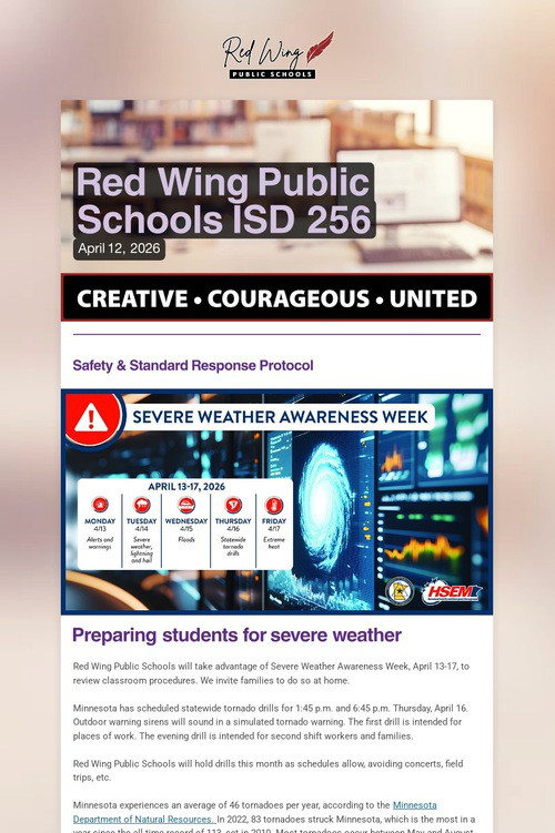 Red Wing Public Schools ISD 256