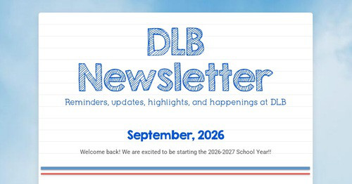 DLB Newsletter
