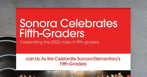 Sonora Celebrates Fifth-Graders