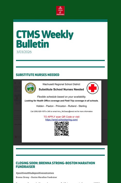 CTMS Weekly Bulletin