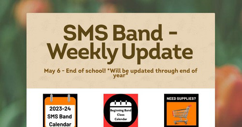 SMS Band - Weekly Update