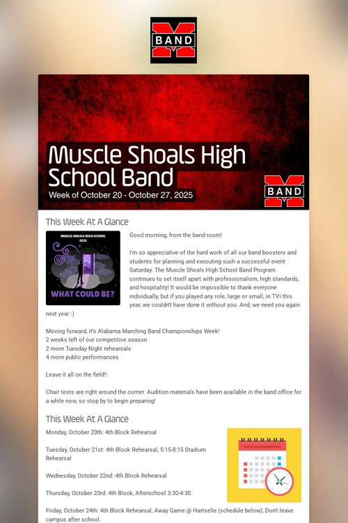 Muscle Shoals High School Band