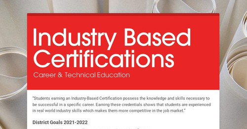 Industry Based Certifications Smore Newsletters Industry Based Certifications Smore Newsletters