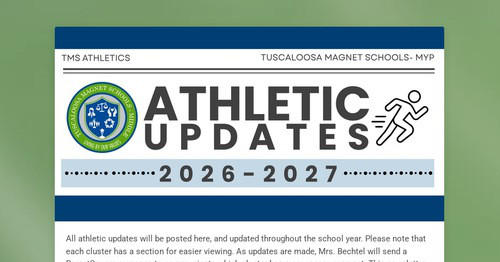 TMS Athletic Updates