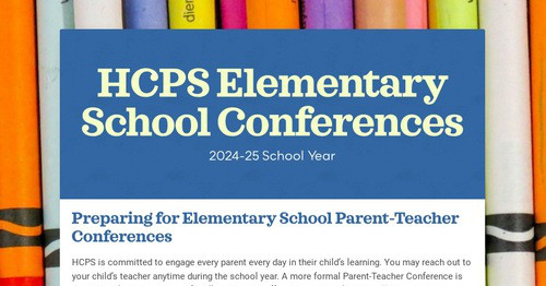 HCPS Elementary School Conferences