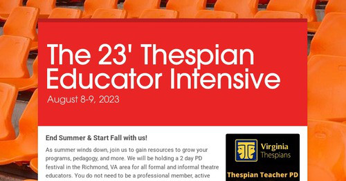 Join us for Thespian Teacher PD!