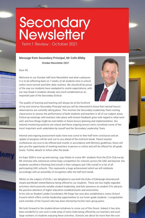 Secondary Newsletter