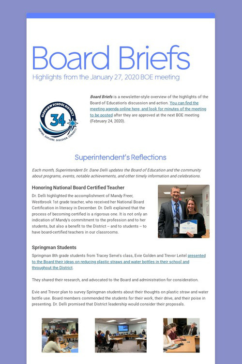 Board Briefs