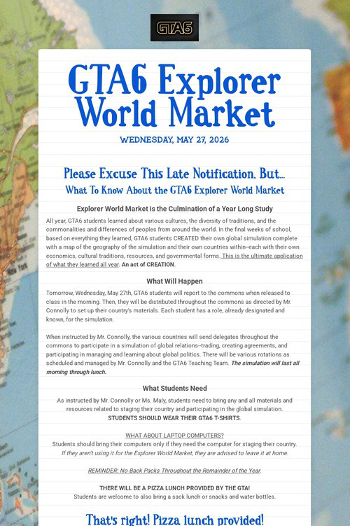GTA6 Explorer World Market