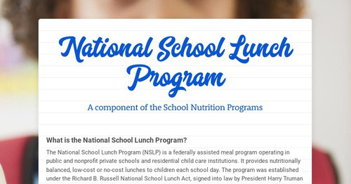 National School Lunch Program