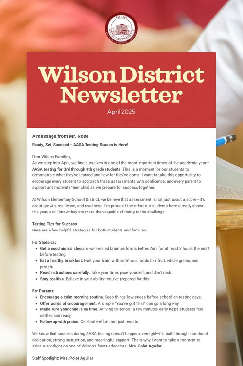 Wilson District Newsletter