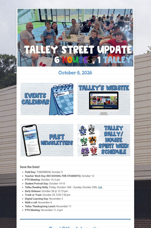 Talley Street Update