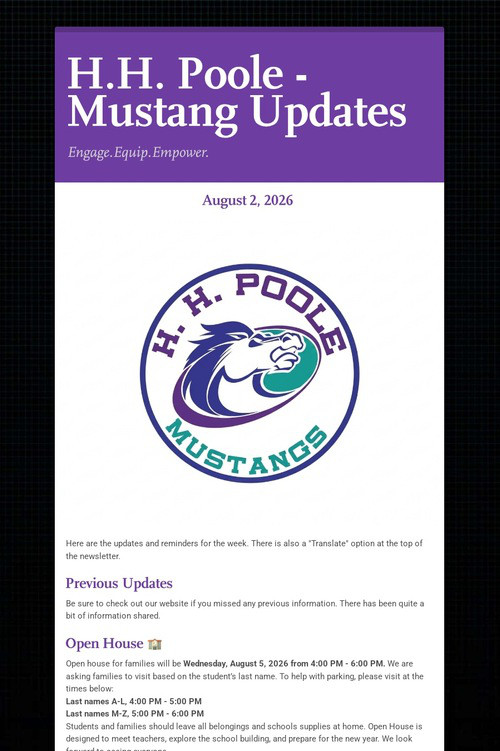 H.H. Poole - Mustang Updates