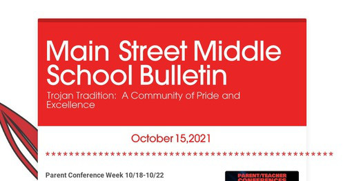 Main Street Middle School Bulletin