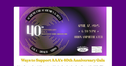 AAA's 40th Anniversary Gala