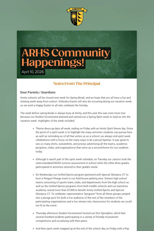 ARHS Community Happenings!