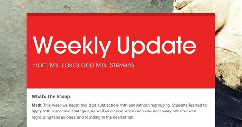 Weekly Update