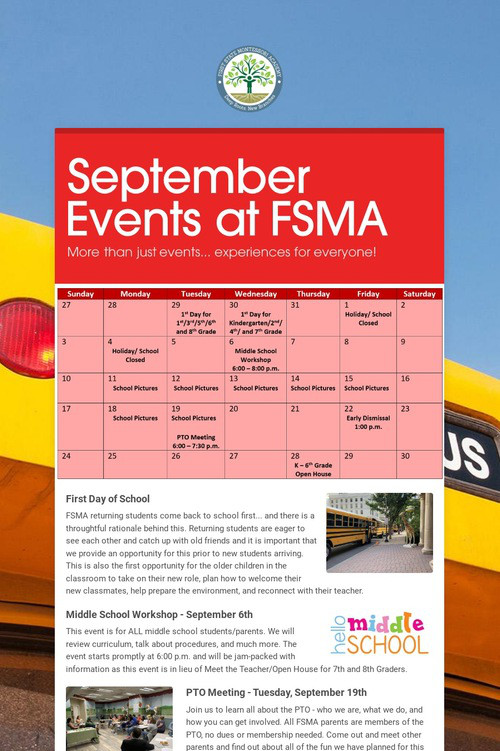 September Events at FSMA