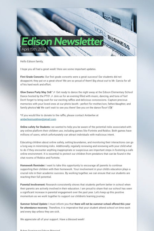 Edison Newsletter