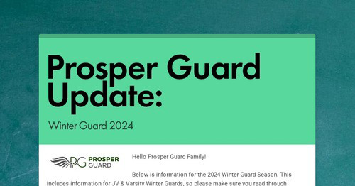 Prosper Guard Update: