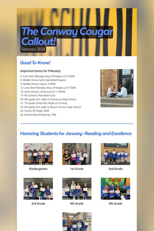 The Conway Cougar Callout!