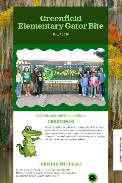 Greenfield Elementary Gator Bite