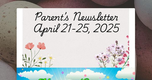 K - Parent's Newsletter