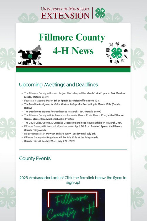 Fillmore County 4-H News