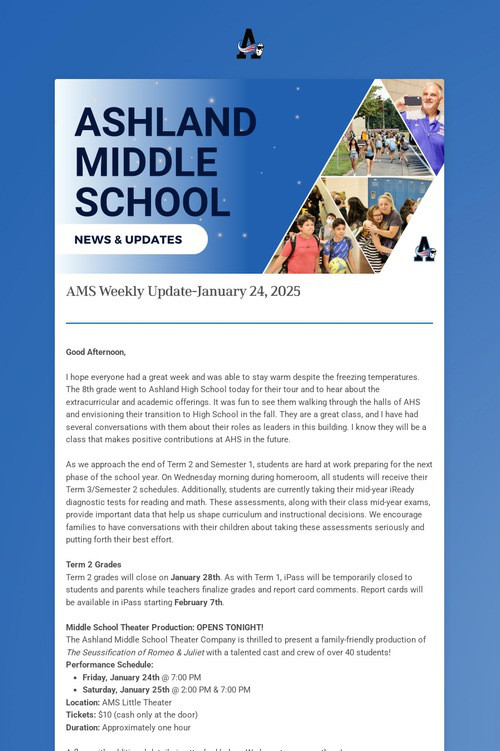 AMS Weekly Update