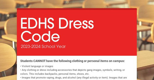 EDHS Dress Code