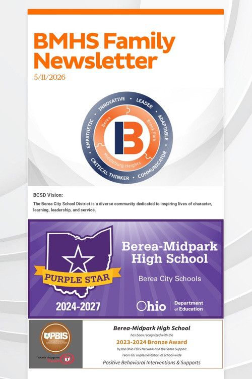BMHS Family Newsletter