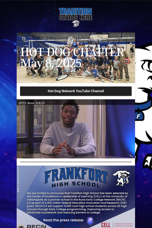 HOT DOG CHATTER May 8, 2025