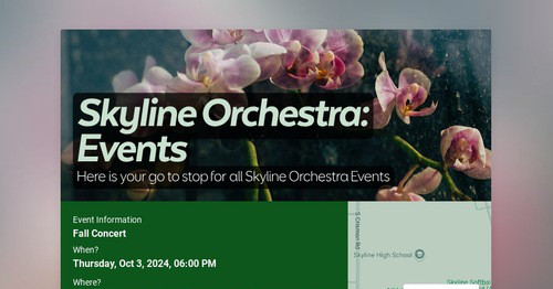 Skyline Orchestra: Events