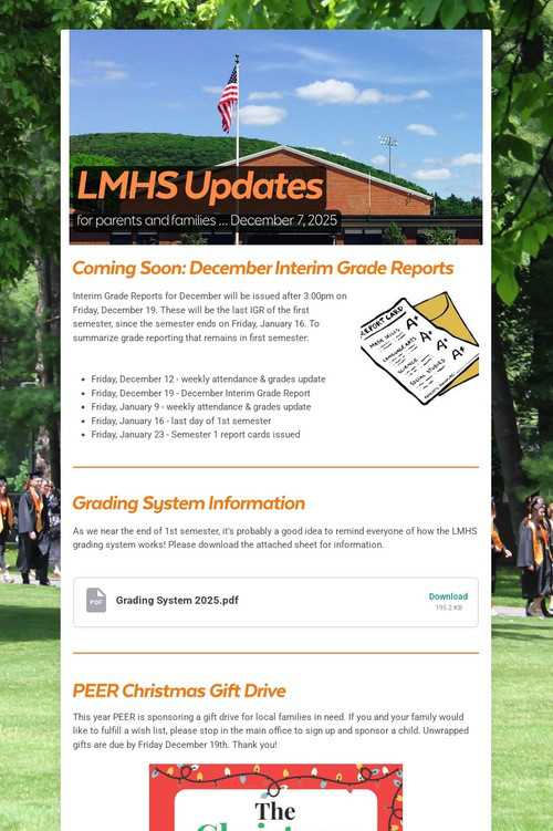 LMHS Updates