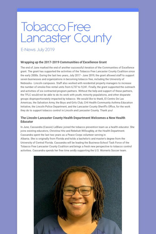 Tobacco Free Lancaster County