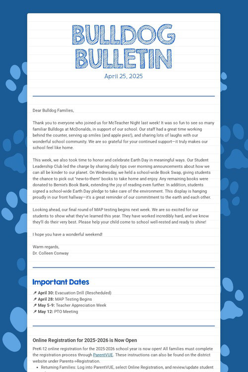 BULLDOG BULLETIN