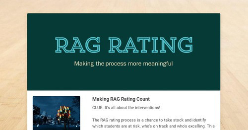 RAG Rating | Smore Newsletters