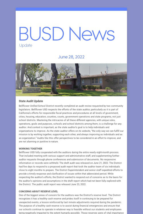 BUSD News
