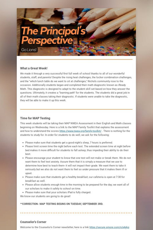 The Principal's Perspective