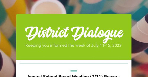 District Dialogue