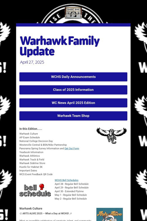 Warhawk Family Update