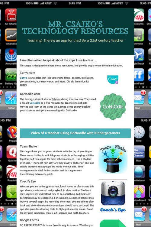 Mr. Csajko's Technology Resources