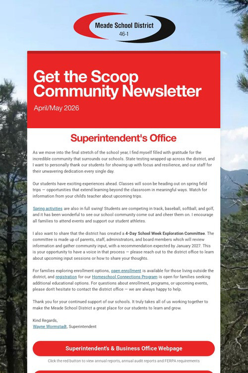 Get the Scoop Community Newsletter