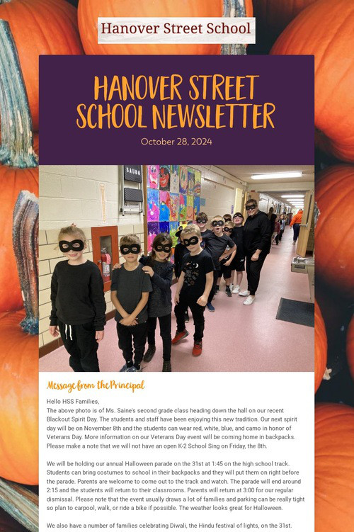 Hanover Street School Newsletter