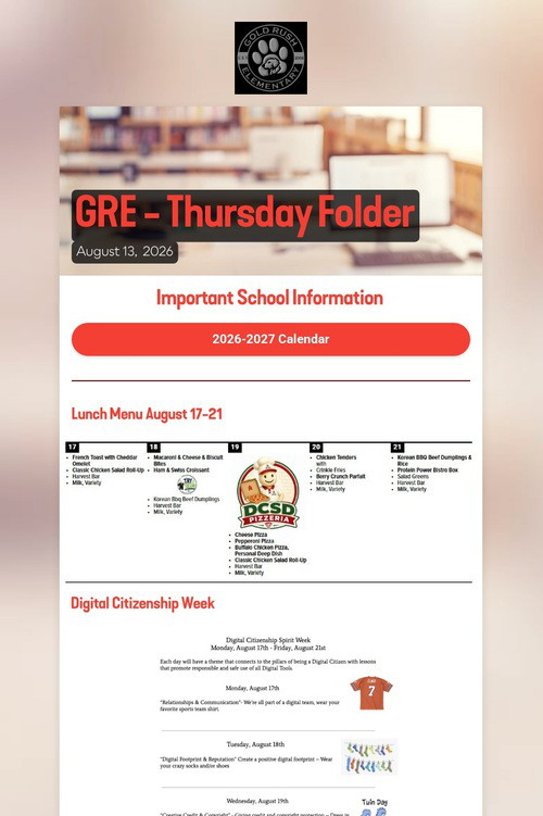 GRE - Thursday Folder
