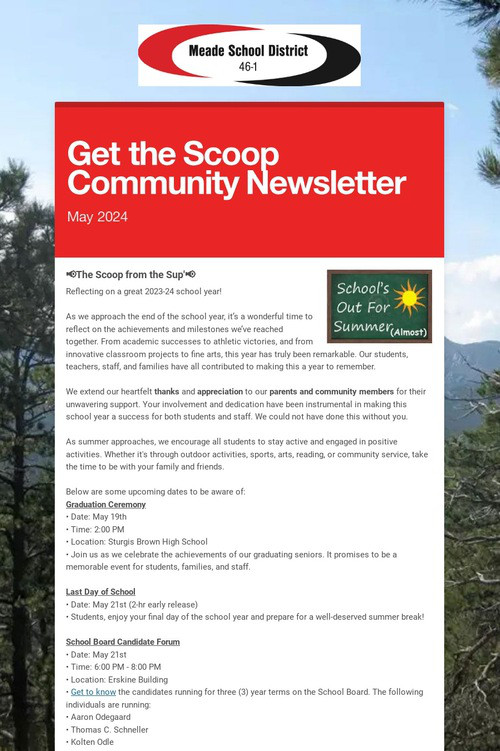 Get the Scoop Community Newsletter