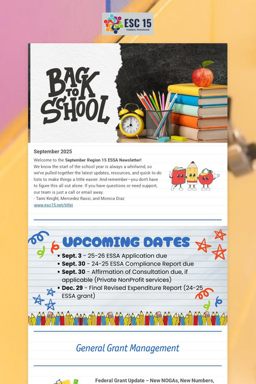 ESSA Newsletter